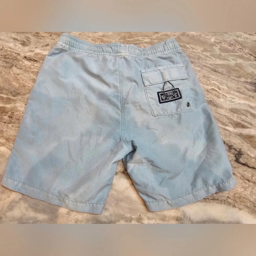 Billabong Kids Recycler All Day Layback Boardshorts Size M – Light Blue Swim